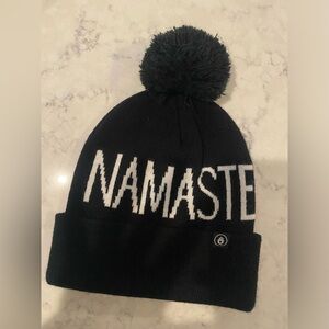 Spiritual Gangster Namaste Beanie Hat Black and White